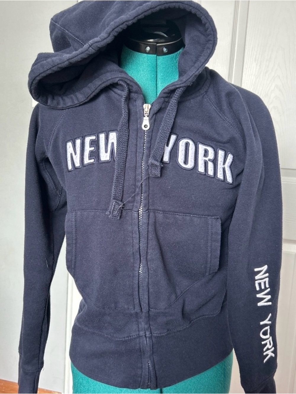 New York Navy Zip-Up Hoodie